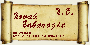 Novak Babarogić vizit kartica